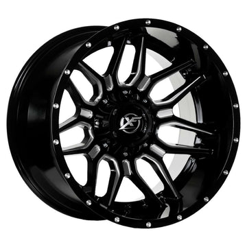 EMR-0177-01 12.0×20"-6×139.7 ET-44 1110 Black MILLED WINDOW+RI Jant (4 Adet)